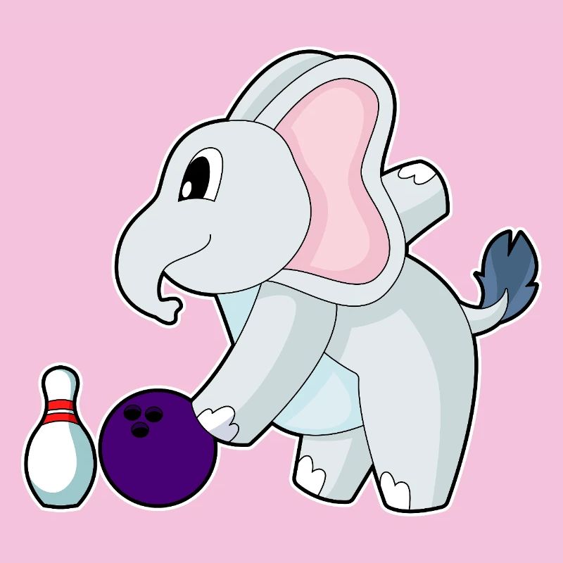 Quille à boule de bowling éléphant