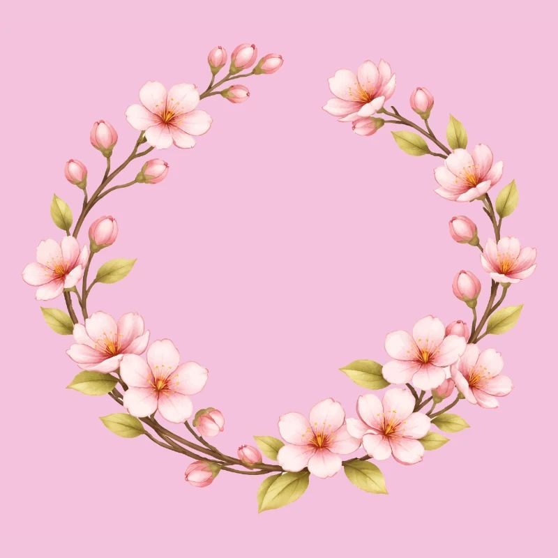 Spring Motif Cherry Blossom Frame