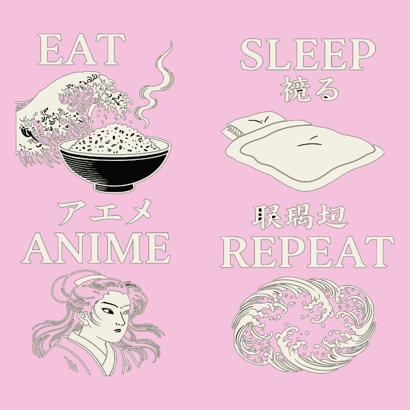 MANGER DORMIR ANIME RÉPÉTER