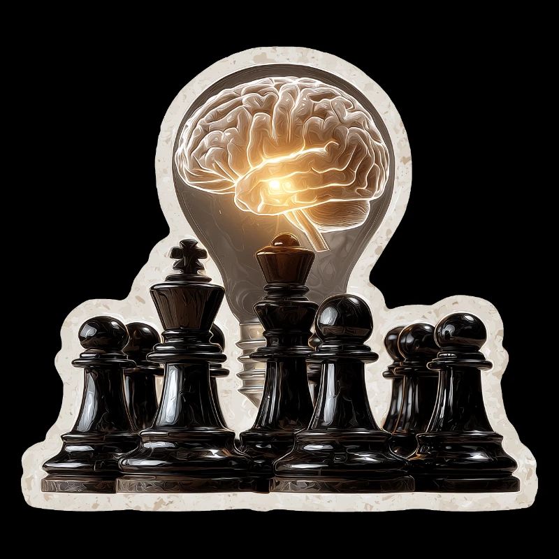 Un drôle d’échecs disant que mon cerveau joue aux échecs
