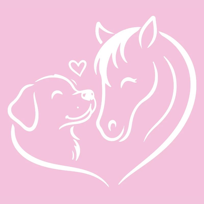 Pferd Hund Herz Liebe Team