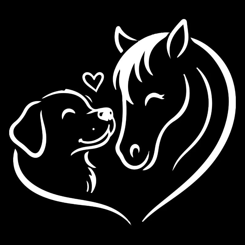 Pferd Hund Herz Liebe Team