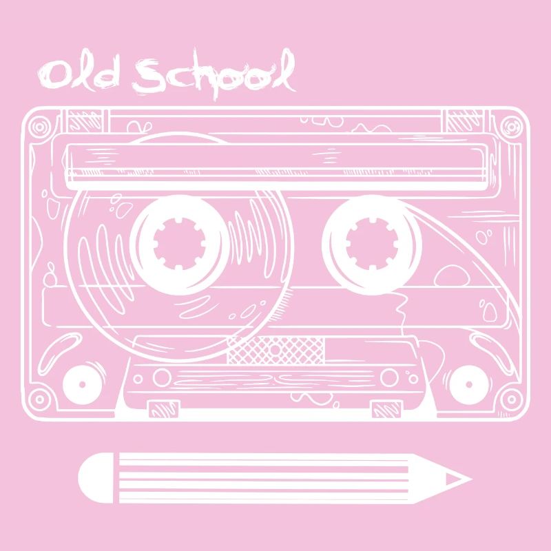 Cassette rétro et stylo