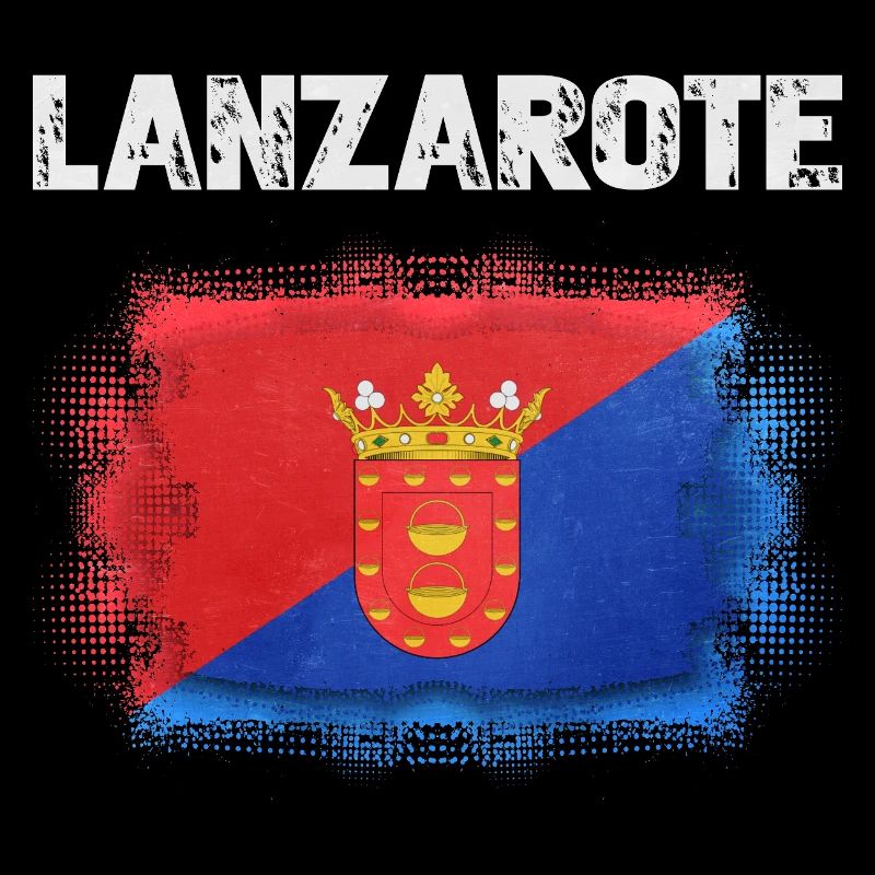 Lanzarote Flagge mit Wappen