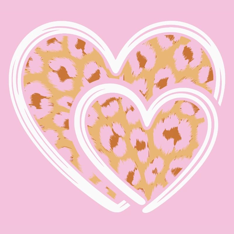 Coeur avec imprimé léopard