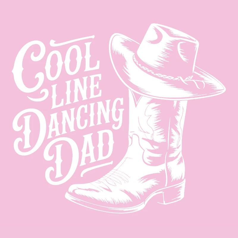 Conception de danse en ligne décontractée de style western pour papa cowboy