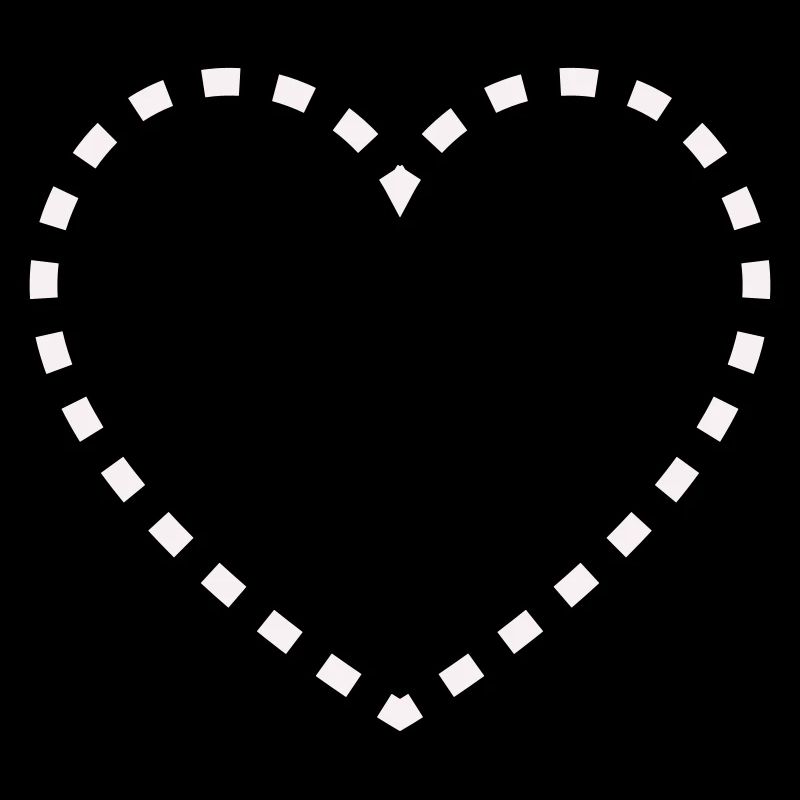 Heart of dotted lines