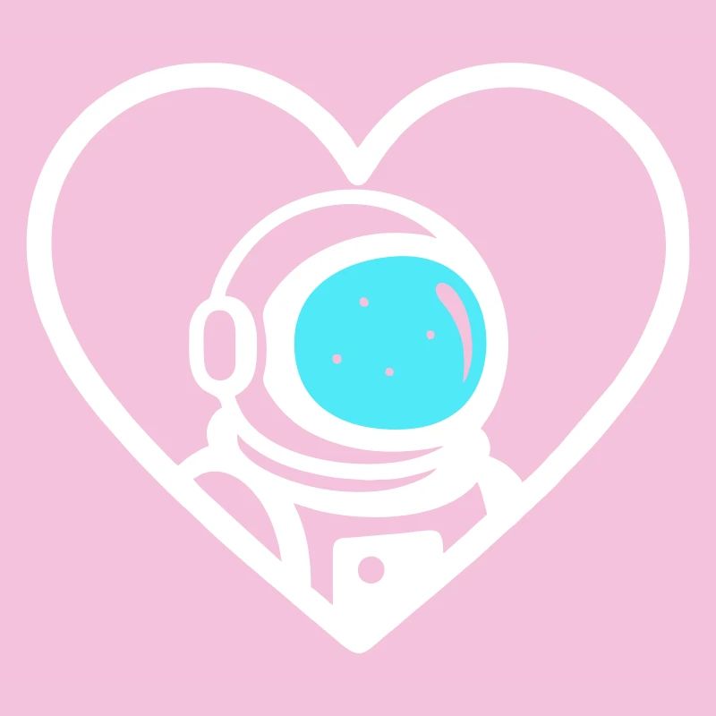 Casque cosmique spatial de cœur d’astronaute