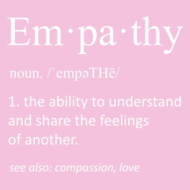Empathie-Wörterbuch-Definition Minimalistisches Geschenk