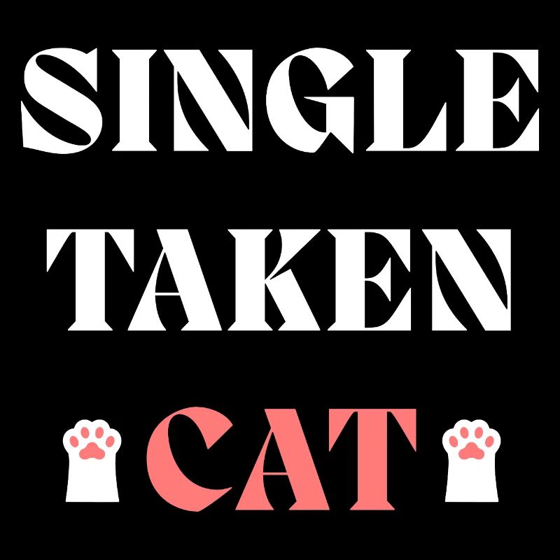 Single Taken Cat Valentines Day