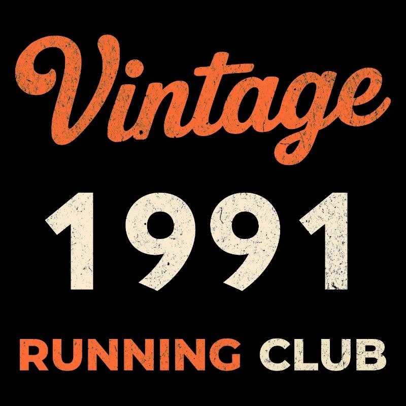 Vintage 1991 Running Club Geburtstag Geschenkidee