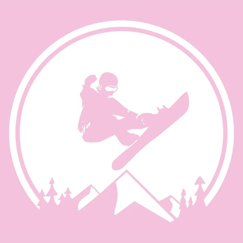 Snowboarder-Silhouette am Mountain Peak