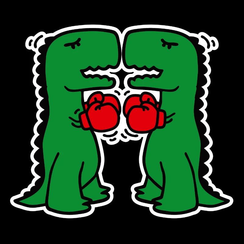 Dinosaures de boxe drôle école de boxe dessin animé enfants