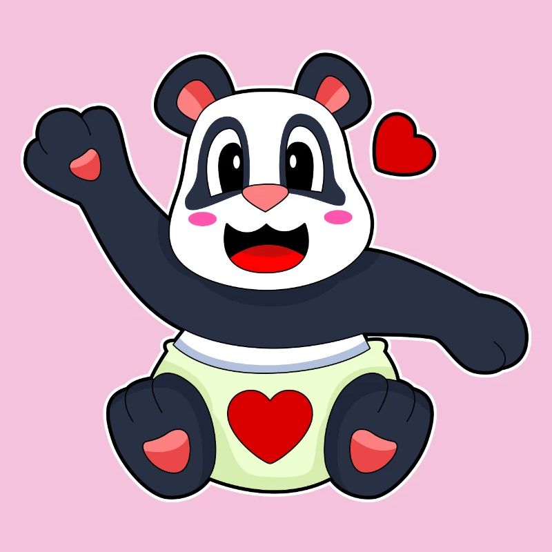 Couche pour bébé panda