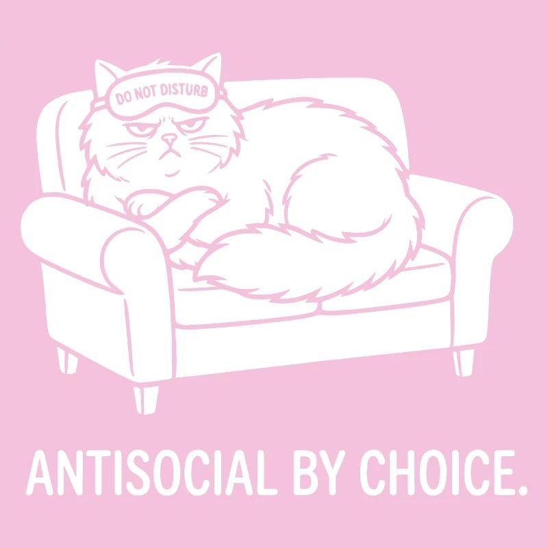 Antisocial by Choice Katze Geschenk