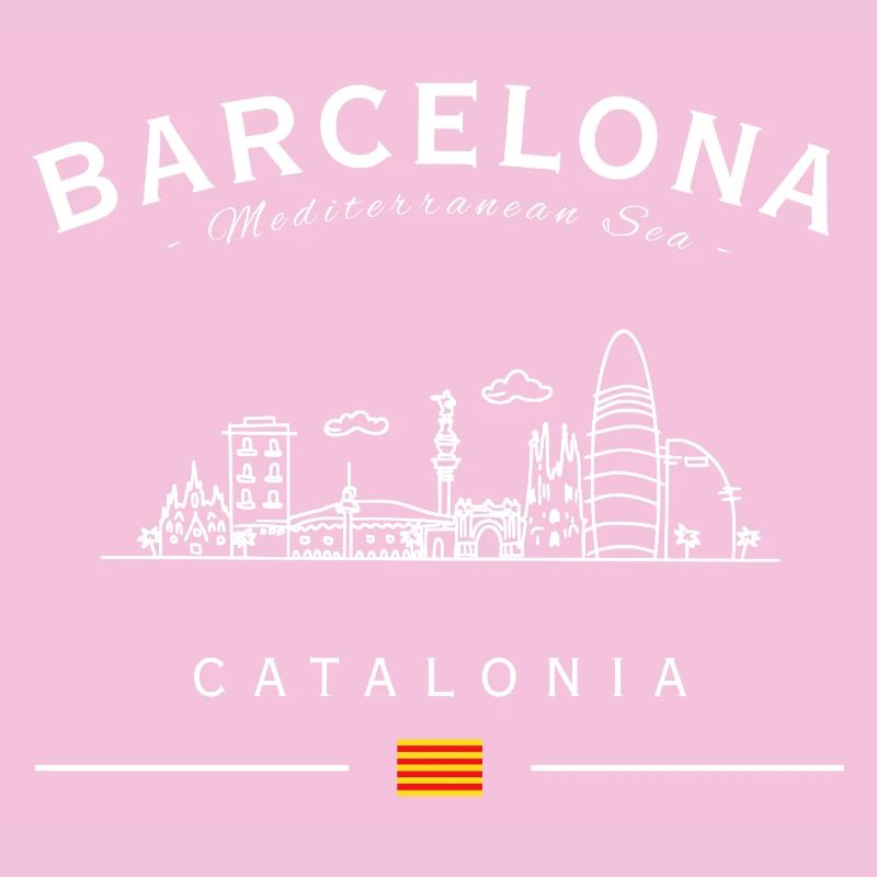 Silhouette de la Catalogne de la Skyline de Barcelone