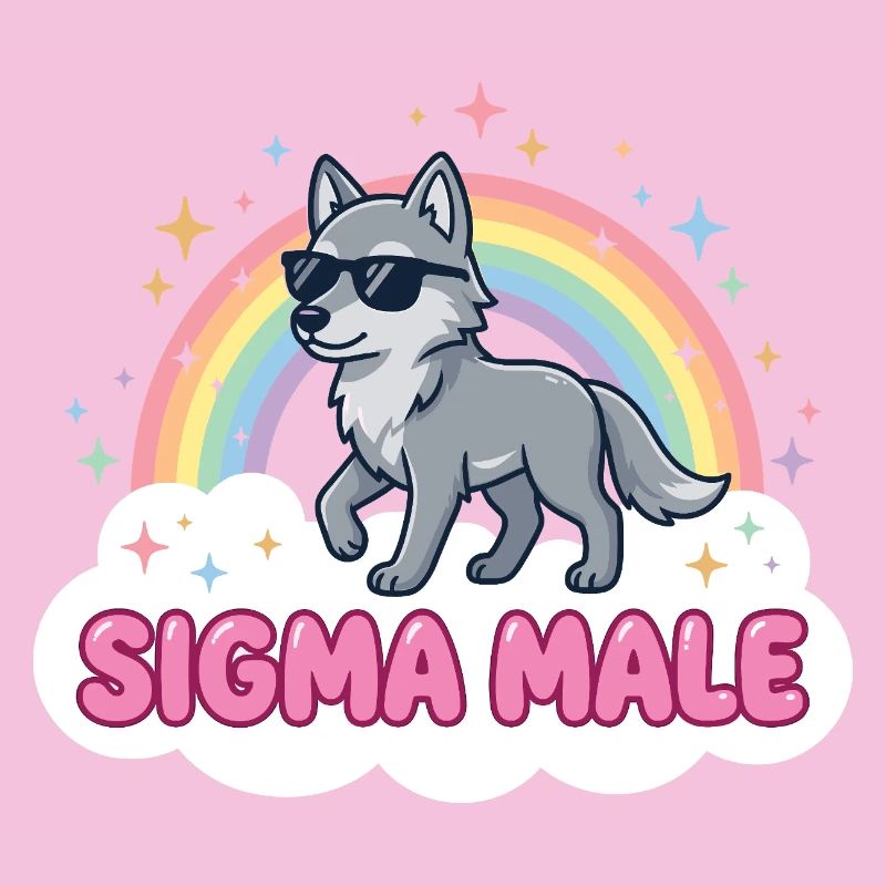 Loup mâle Sigma – Conception de mèmes drôles