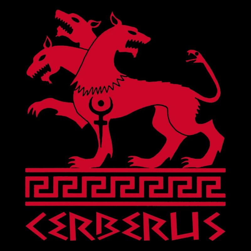 Chien cerbère rouge