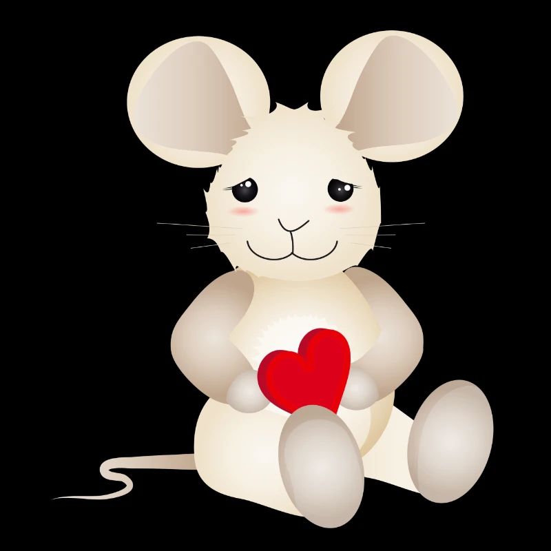 Souris sucrée avec un cœur pour la Saint-Valentin