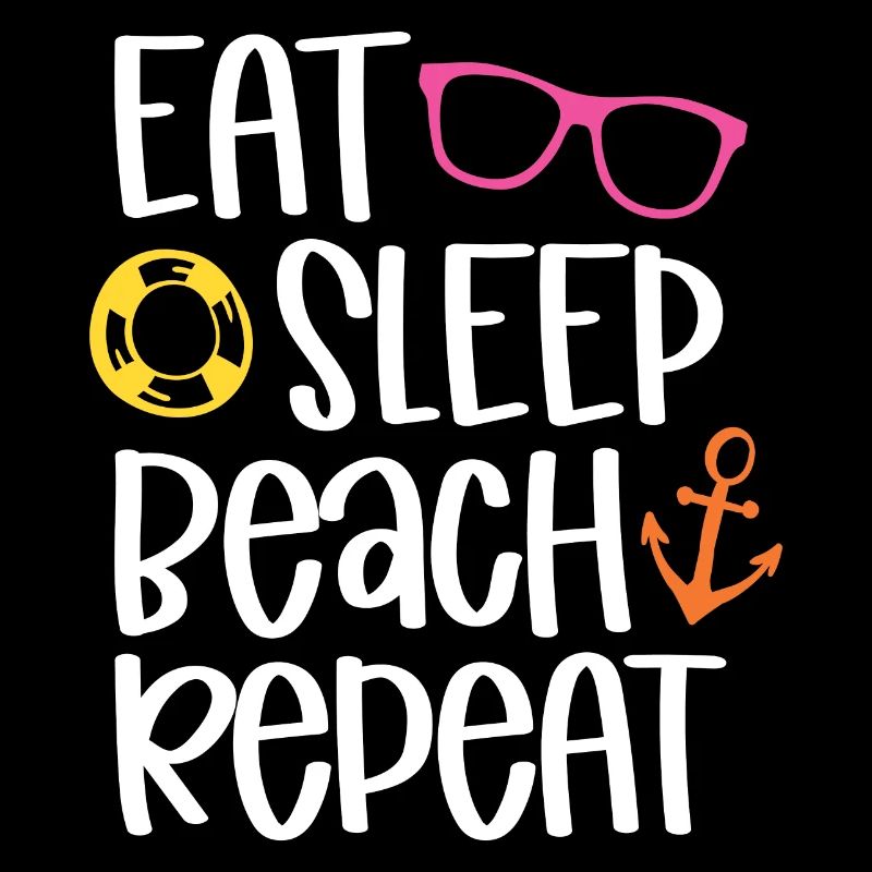 Manger dormir sur la plage répéter