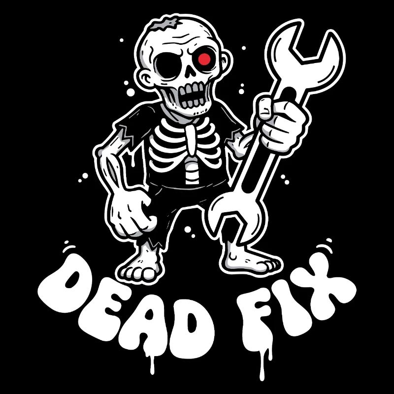 Skeleton with wrench