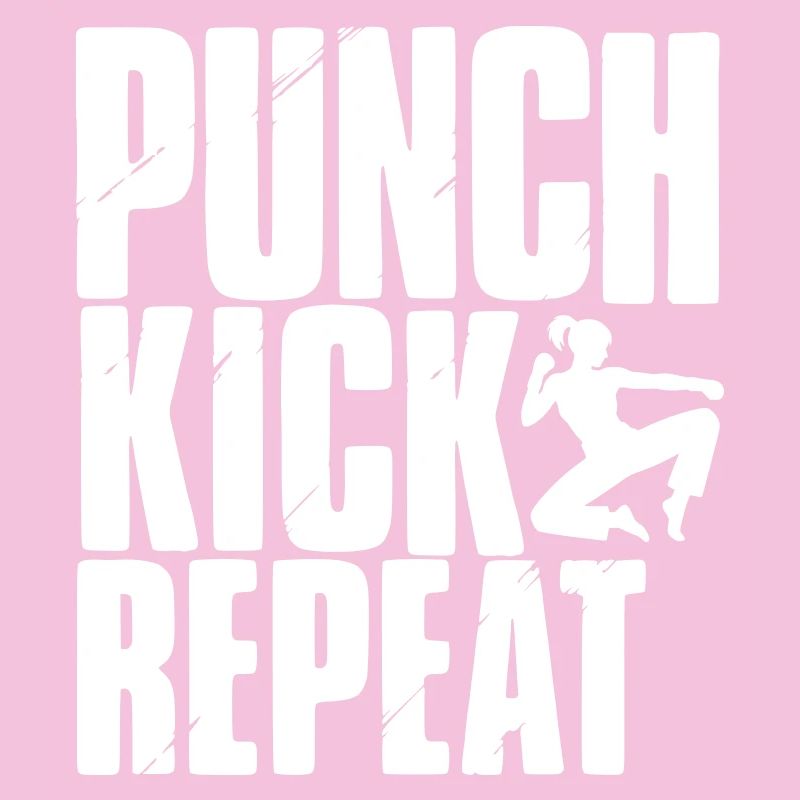Punch Kick Repeat: Kickboxer in the jump