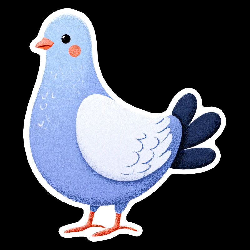 Blue Dove Aufkleber-Illustration