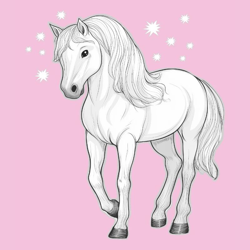 Pferd mit Sternen