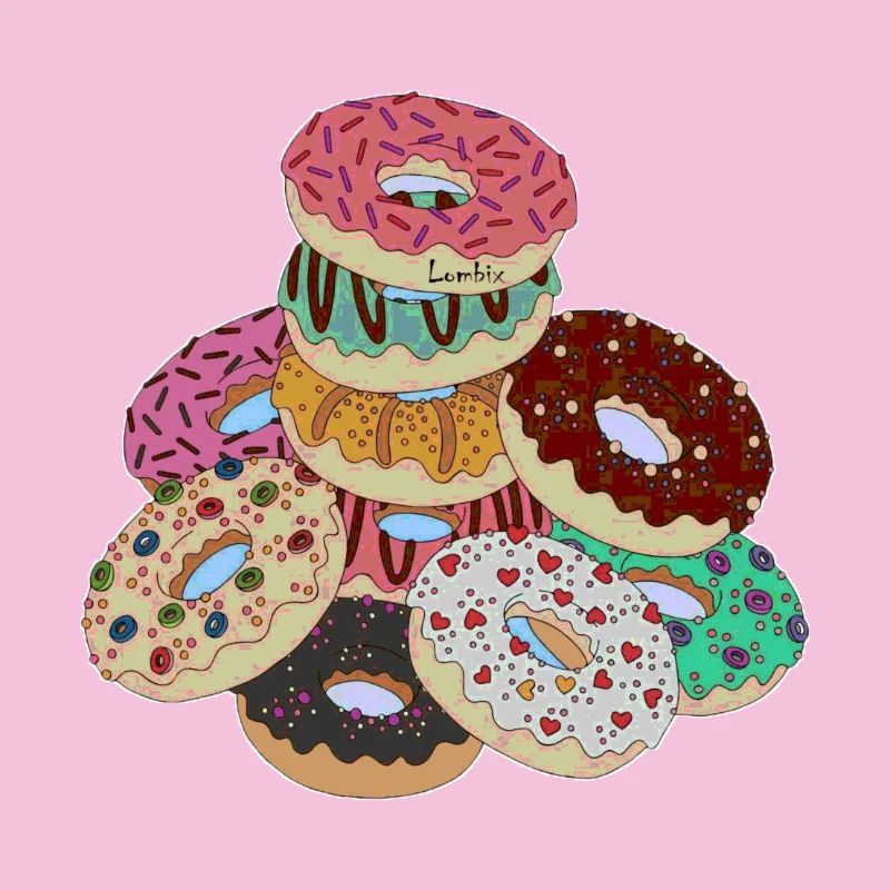 Pyramide der Regenbogen-Donuts