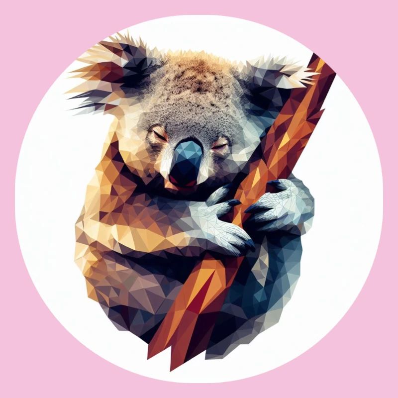 Koala dans l’Art polygonal sur la branche