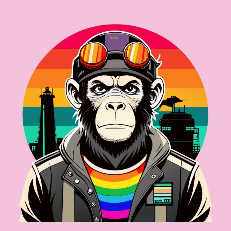 Diversité dans les vibrations : le singe moderne-rétro