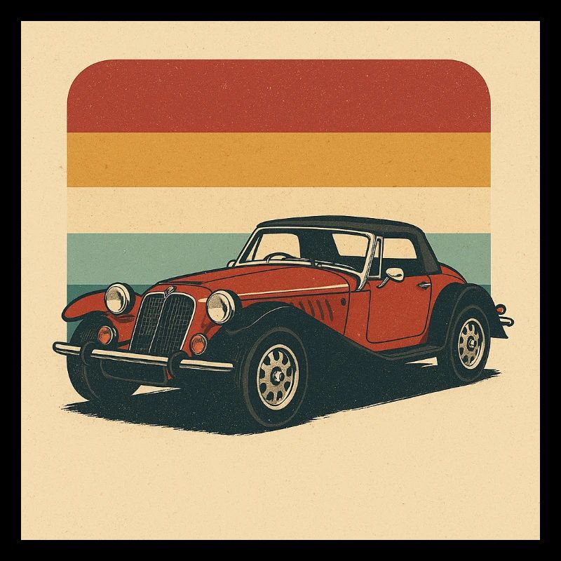Vintage Roadster mit Retro-Horizont