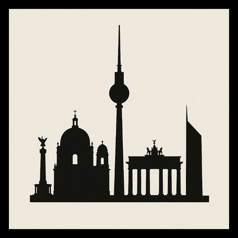 Silhouette de la ligne d’horizon de Berlin