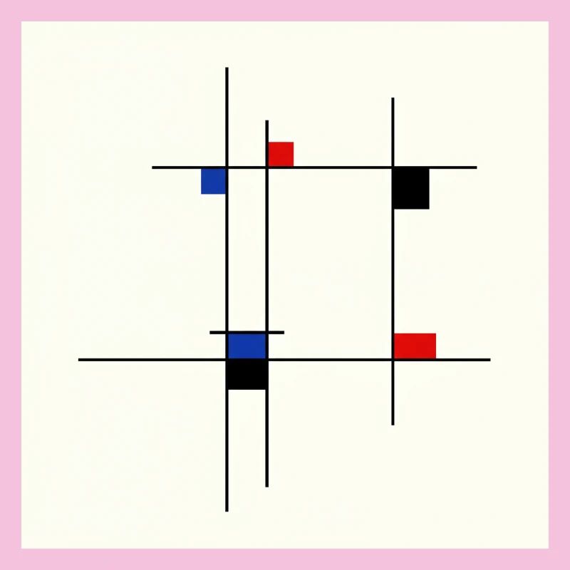 Design Abstrait Ligne et Couleurs