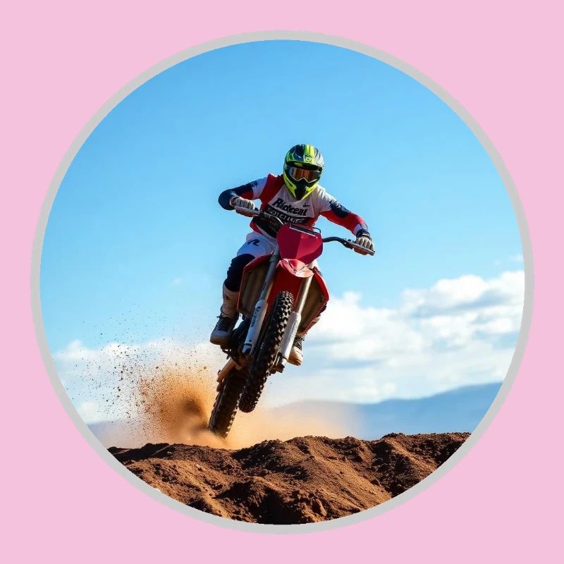 Motocross Farblogo - Hellgrau