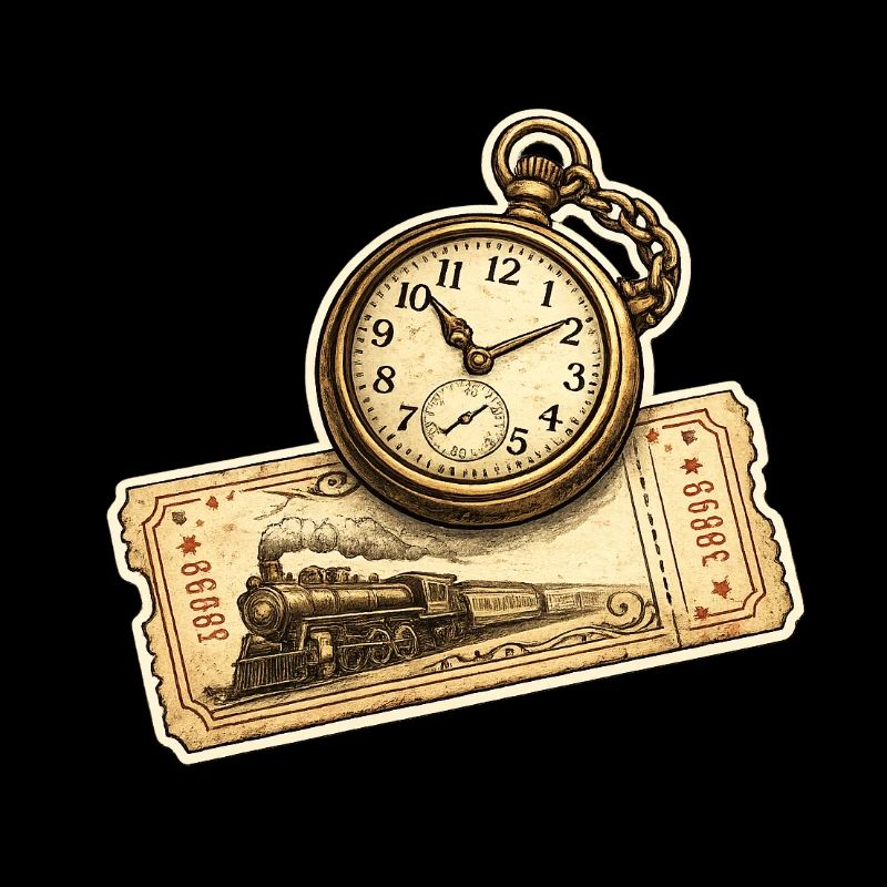 Historical Clock Locomotive