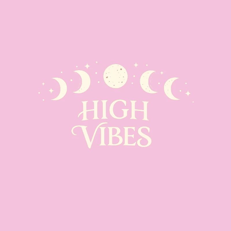 High Vibes Moon Phases Pattern