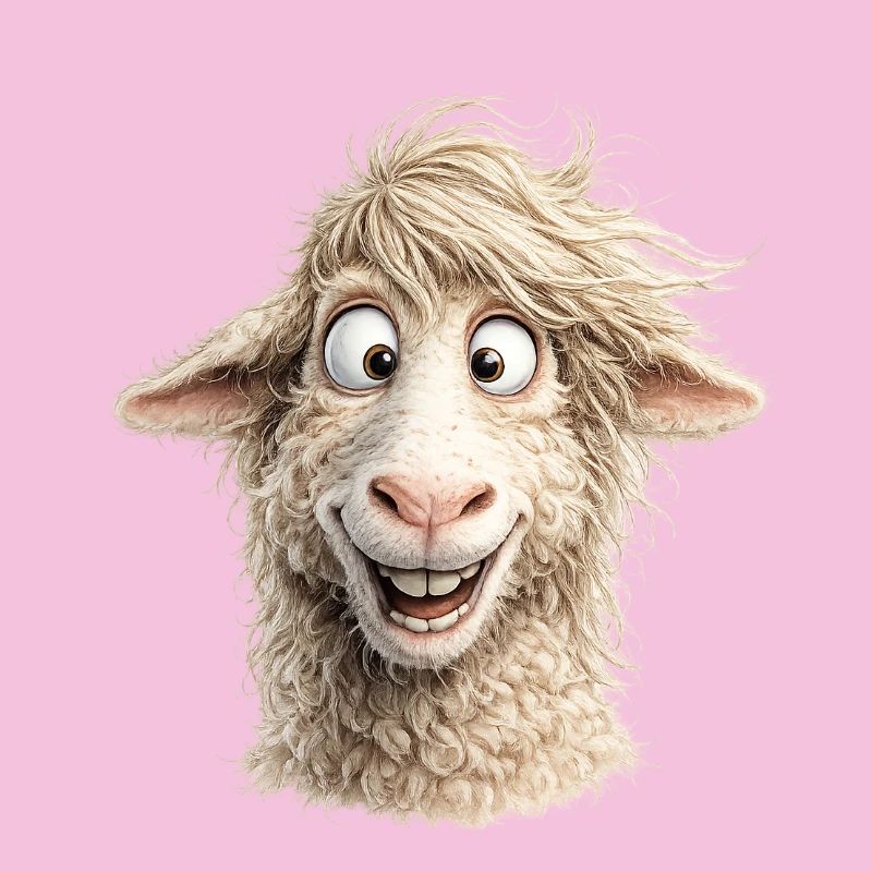 Fröhliches Schaf Portrait