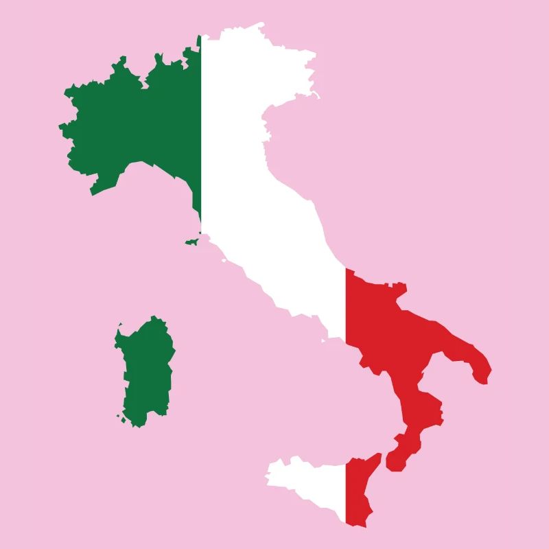 Italy Flag Map