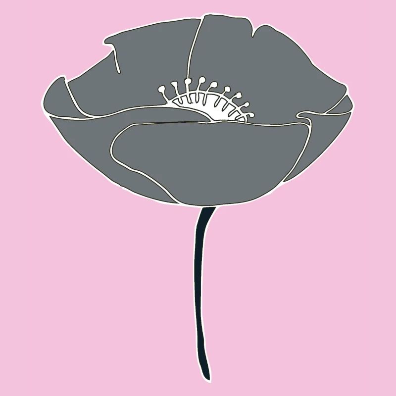 mohnblume grau