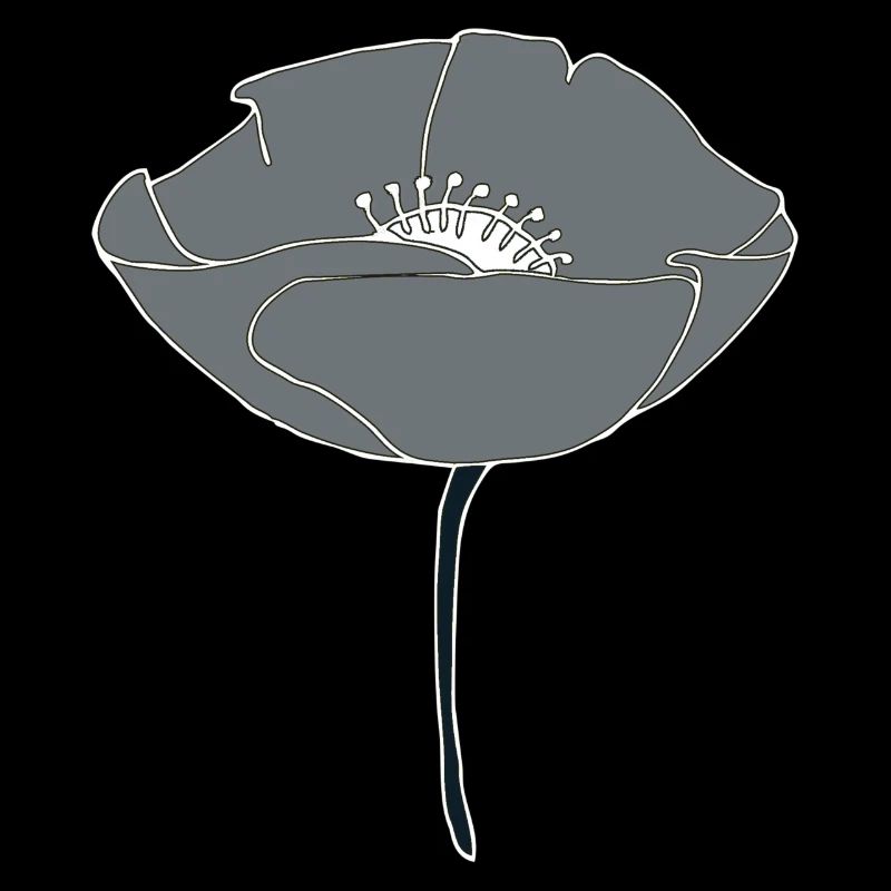 mohnblume grau