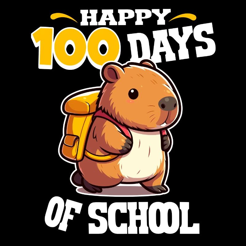 100 jours d’école – Cute Capybara Design