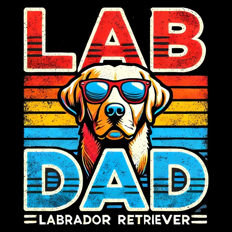 Labrador Dad Lunettes de soleil rétro