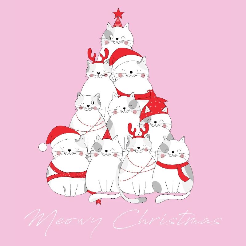Arbre à chat de Noël miaou
