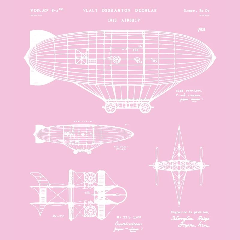 Zeppelin-Bauplan-Skizze