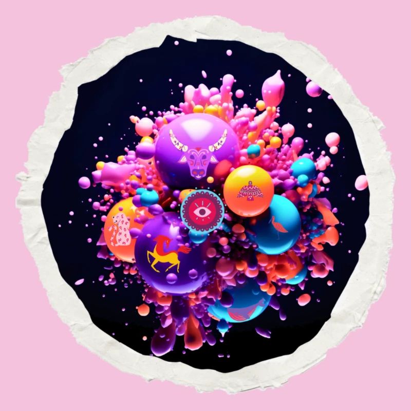 Kosmische funky Blasen