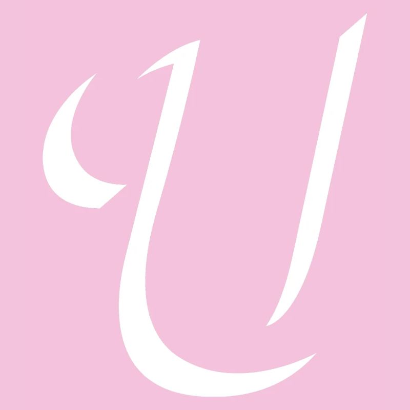 Élégant motif de lettre U avec forme dynamique