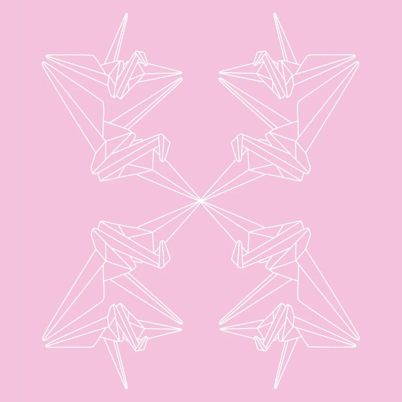 Origami Birds Geometric Pattern