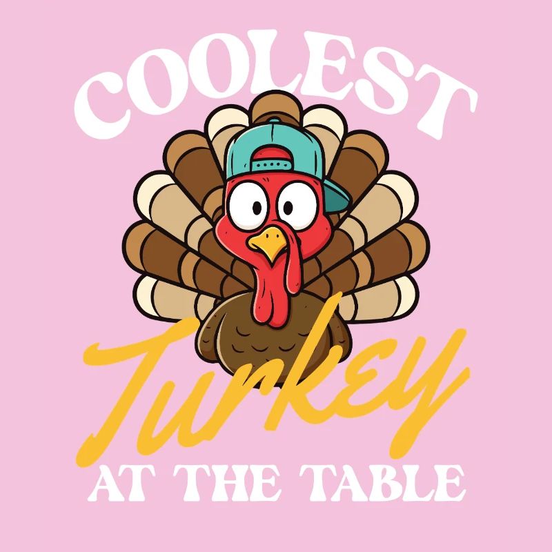 Coolest Turkey At The Table Funny Fall