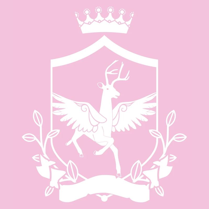 Winged deer – noble heraldic animal forest